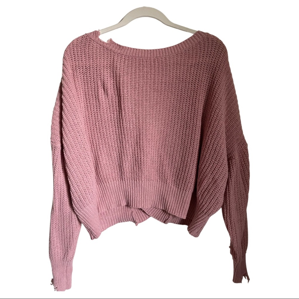 SHEIN Pink off the shoulder sweater